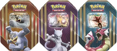 2016 Triple Power Machamp, Shiny Gyarados & Mewtwo EX Full Set Tin