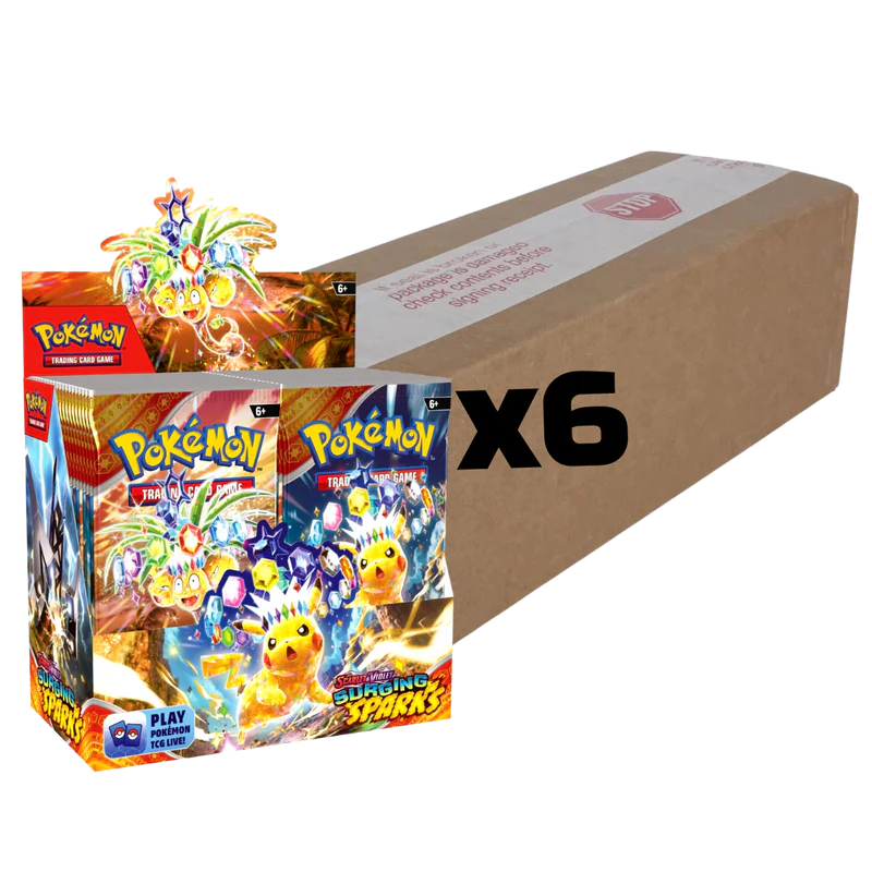 surging sparks booster box sealed case Pokemon Scarlet & Violet: Columbia Sports Cards setting the stage for the supercharged Pikachu ex Protector For Pokemon Surging Sparks